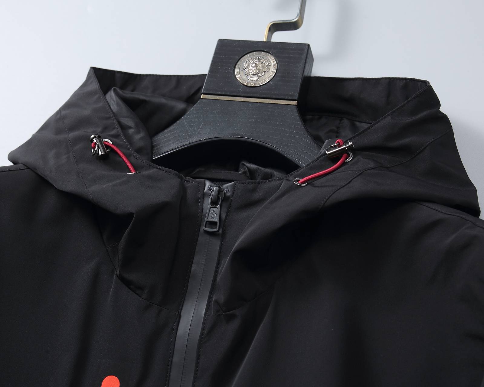 MONCLER モンクレール メンズ ジャケット ブルゾン ナイロン ロゴワッペン ダブルジップ 3XLB23210 ブラック - 画像 7