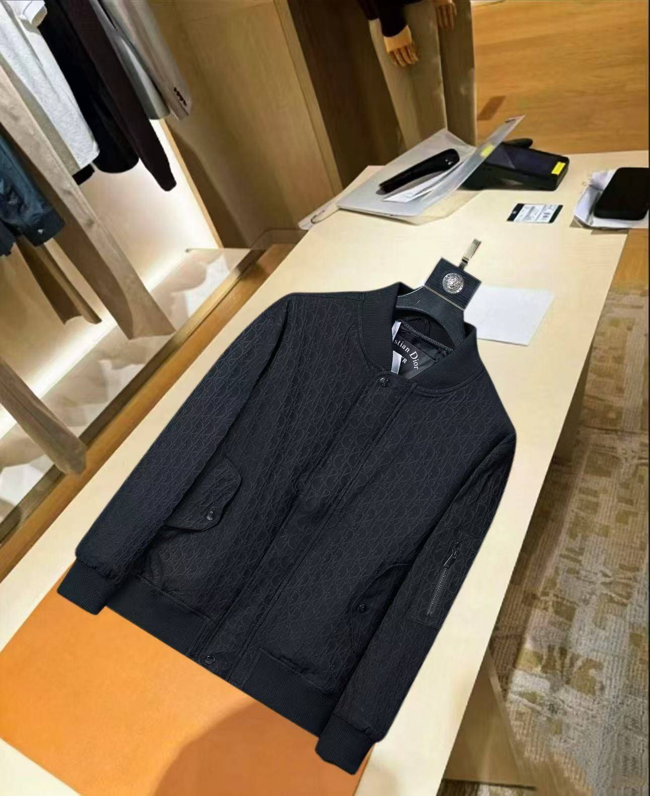 Christian Dior ディオール メンズ ジャケット ブルゾン マウンテンパーカー キルティング ナイロン ブラック M 3XL