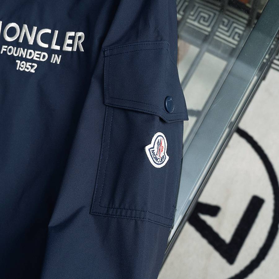 MONCLER モンクレール メンズ ジャケット マウンテンパーカー ナイロン ロゴワッペン ダブルジップ グレー サイズM 3XL - 画像 5