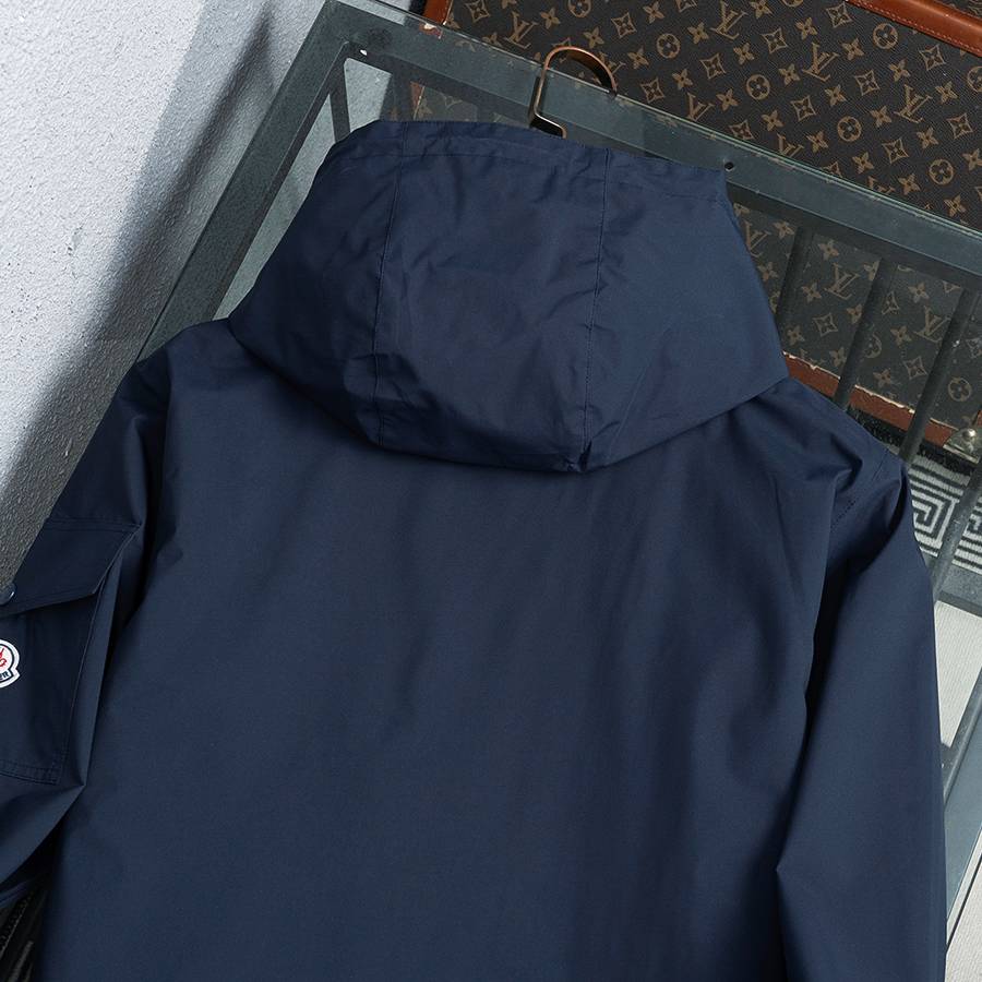 MONCLER モンクレール メンズ ジャケット マウンテンパーカー ナイロン ロゴワッペン ダブルジップ グレー サイズM 3XL - 画像 6