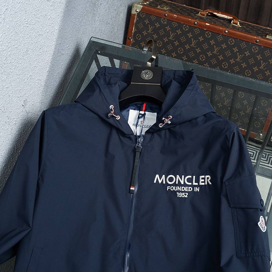 MONCLER モンクレール メンズ ジャケット マウンテンパーカー ナイロン ロゴワッペン ダブルジップ グレー サイズM 3XL - 画像 7