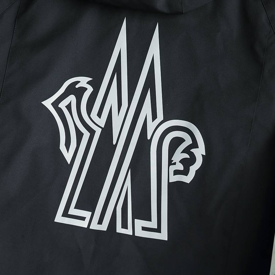 MONCLER モンクレール メンズ ブルゾン マウンテンパーカー ナイロン キルティング ロゴワッペン ブラック M 3XL - 画像 6