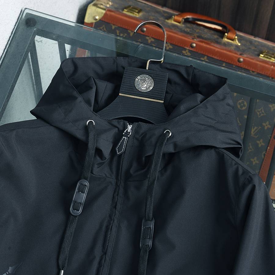MONCLER モンクレール メンズ ジャケット マウンテンパーカー ナイロン ロゴワッペン ダブルジップ 秋冬 ブラック - 画像 7