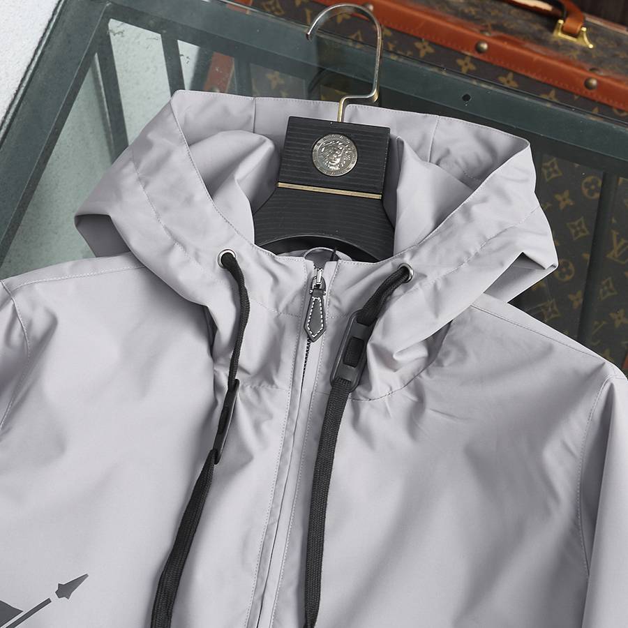 BURBERRY バーバリー メンズ ブルゾン ボマージャケット ロゴプリント ナイロン ジップアップ 秋冬 グレー - 画像 7