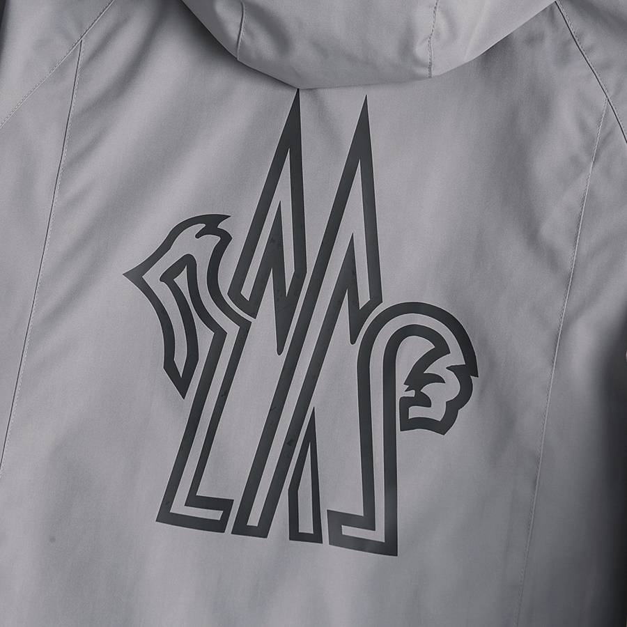 MONCLER モンクレール メンズ ジャケット ブルゾン ナイロン ロゴワッペン マウンテンパーカー 秋冬 グレー - 画像 4