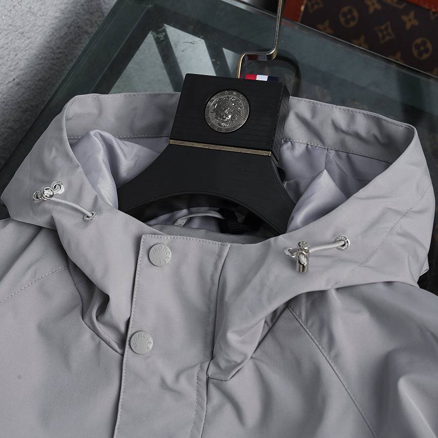 MONCLER モンクレール メンズ ジャケット ブルゾン ナイロン ロゴワッペン マウンテンパーカー 秋冬 グレー - 画像 6