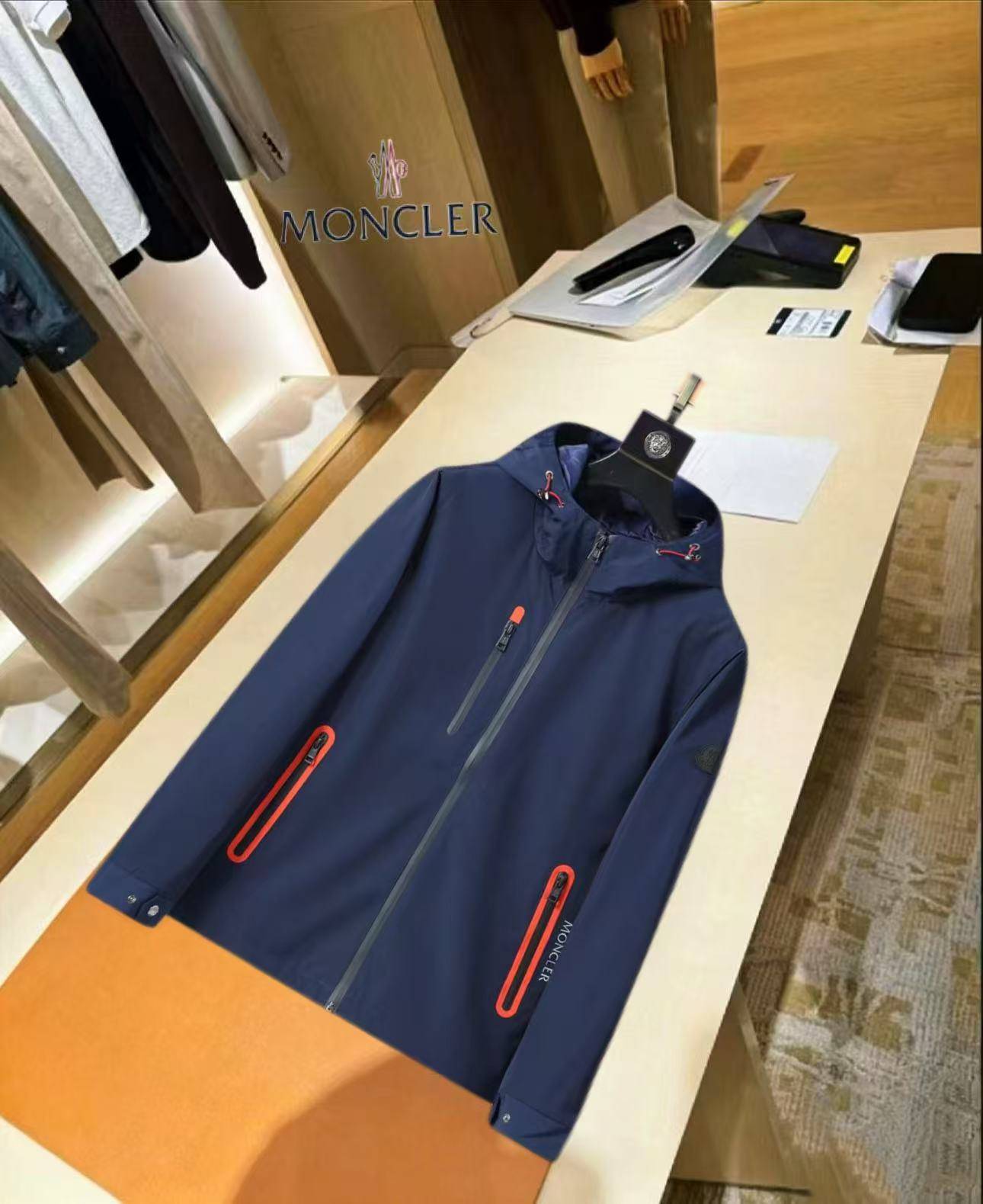 MONCLER モンクレール メンズ ジャケット マウンテンパーカー ナイロン キルティング ダブルジップ ブルゾン ネイビー