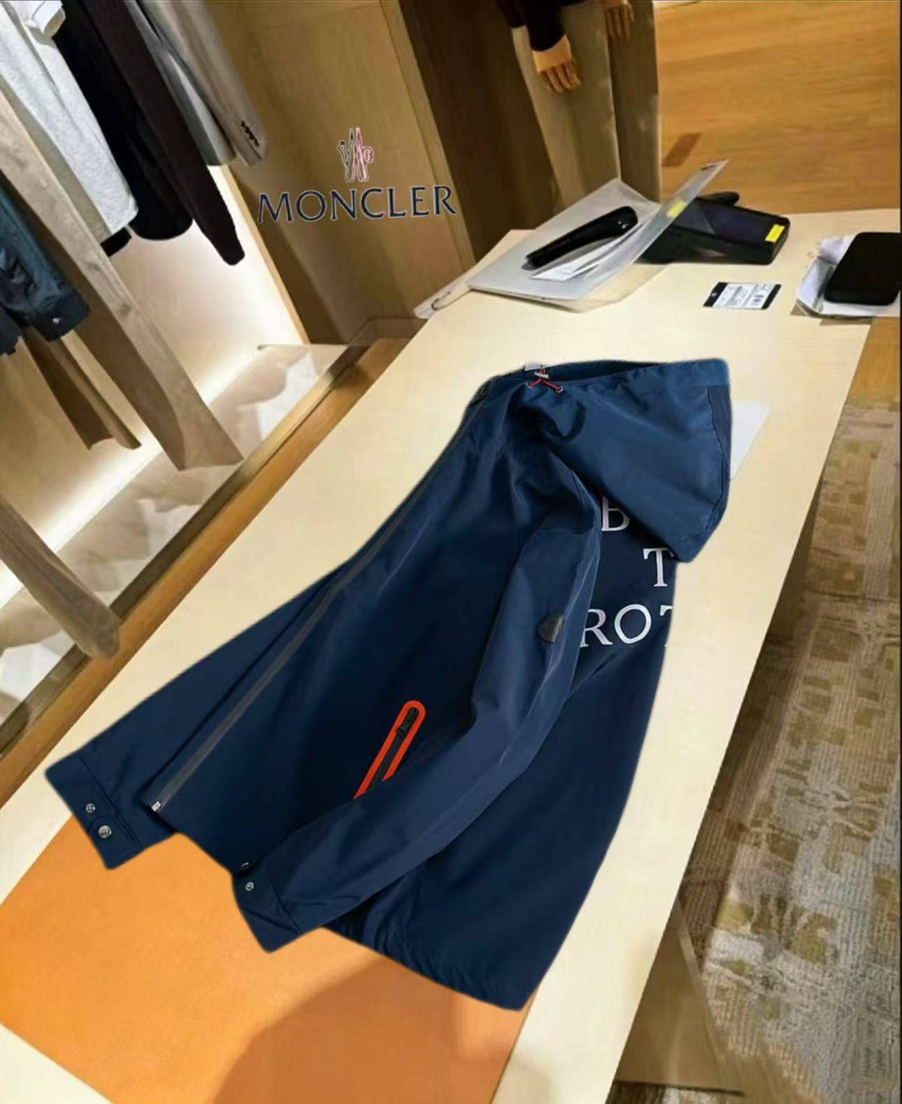 MONCLER モンクレール メンズ ジャケット マウンテンパーカー ナイロン キルティング ダブルジップ ブルゾン ネイビー - 画像 8