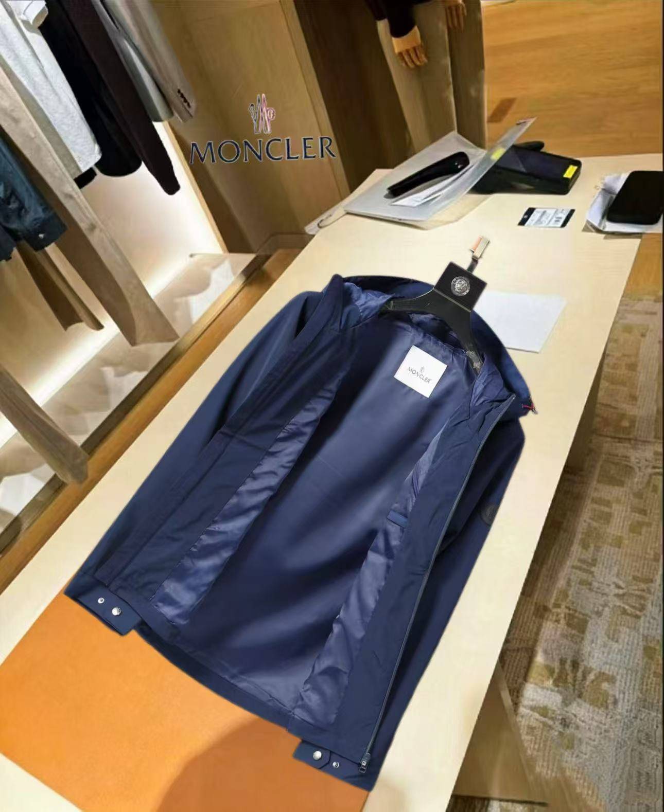 MONCLER モンクレール メンズ ジャケット マウンテンパーカー ナイロン キルティング ダブルジップ ブルゾン ネイビー - 画像 10