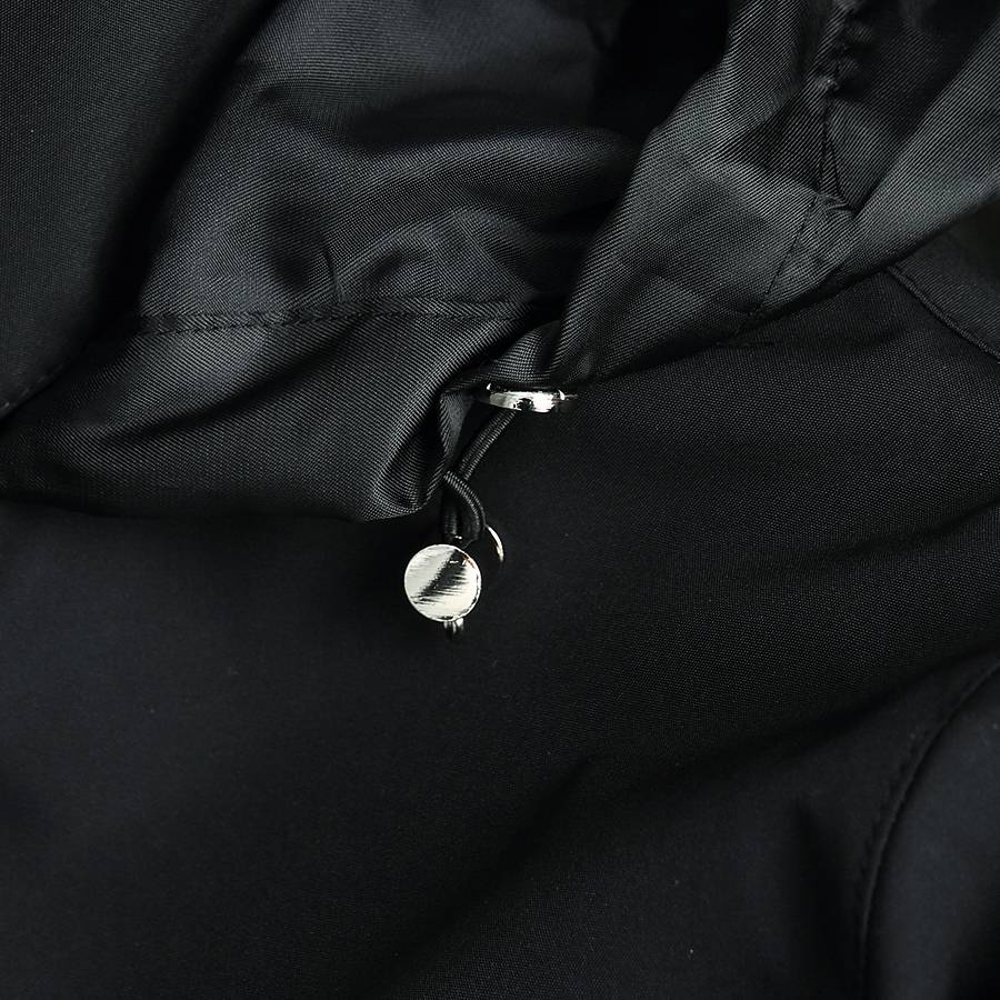 PRADA プラダ メンズ ジャケット ブルゾン ナイロン ロゴワッペン ダブルジップ 秋冬 ブラック - 画像 3