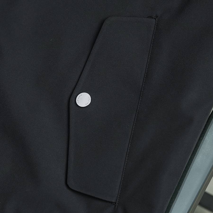 PRADA プラダ メンズ ジャケット ブルゾン ナイロン ロゴワッペン MA 1 フード付き ブラック M 3XL - 画像 12