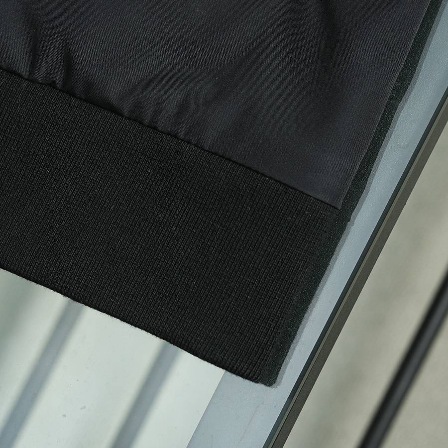 PRADA プラダ メンズ ジャケット ブルゾン ナイロン ロゴワッペン MA 1 フード付き ブラック M 3XL - 画像 13