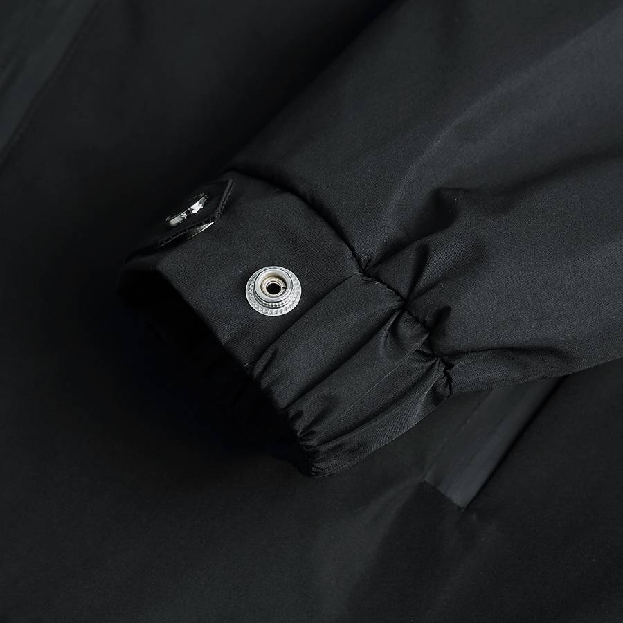PRADA プラダ メンズ ジャケット ブルゾン MA 1 ナイロン ロゴワッペン ダブルジップ ブラック - 画像 5
