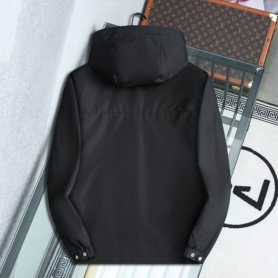 PRADA プラダ メンズ ジャケット ブルゾン MA 1 ナイロン ロゴワッペン ダブルジップ ブラック - 画像 16