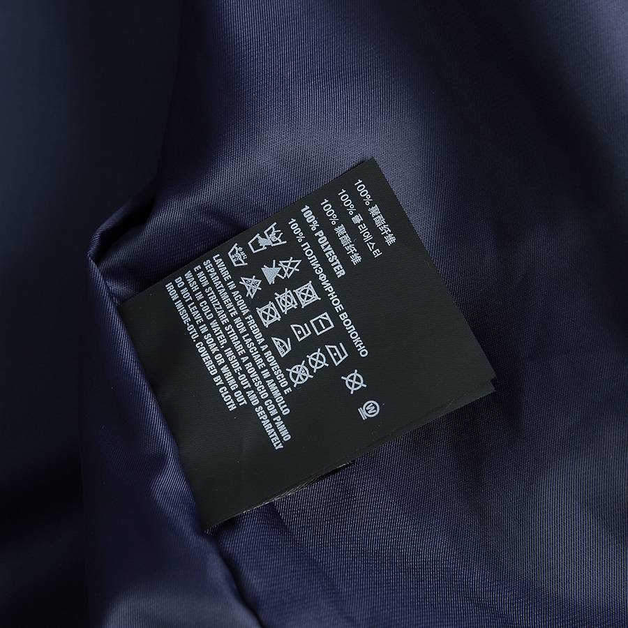 PRADA プラダ メンズ ジャケット ブルゾン ボマージャケット ナイロン ロゴワッペン ダブルジップ 秋冬 ブラック - 画像 3