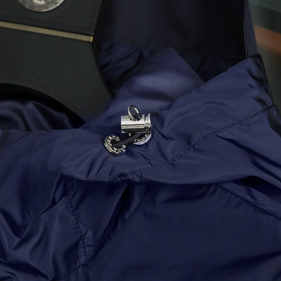 PRADA プラダ メンズ ジャケット ブルゾン ボマージャケット ナイロン ロゴワッペン ダブルジップ 秋冬 ブラック - 画像 11