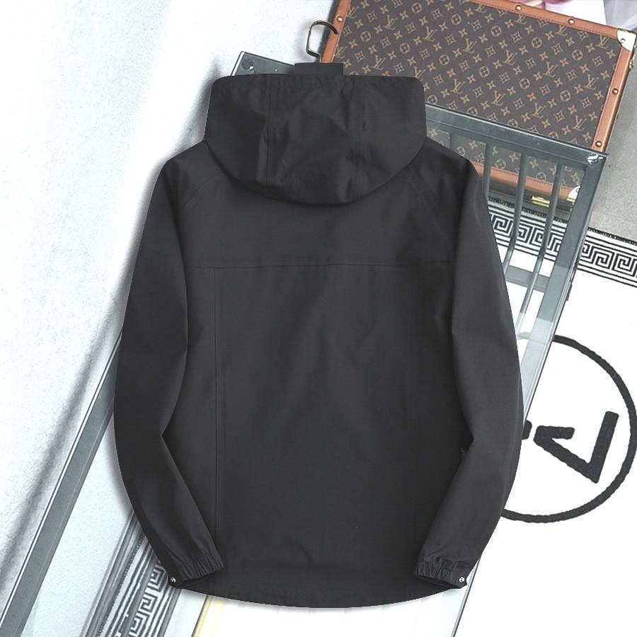 PRADA プラダ メンズ ブルゾン フーデッドジャケット ナイロン ロゴワッペン マウンテンパーカー ブラック M 3XLB2 3210 - 画像 17