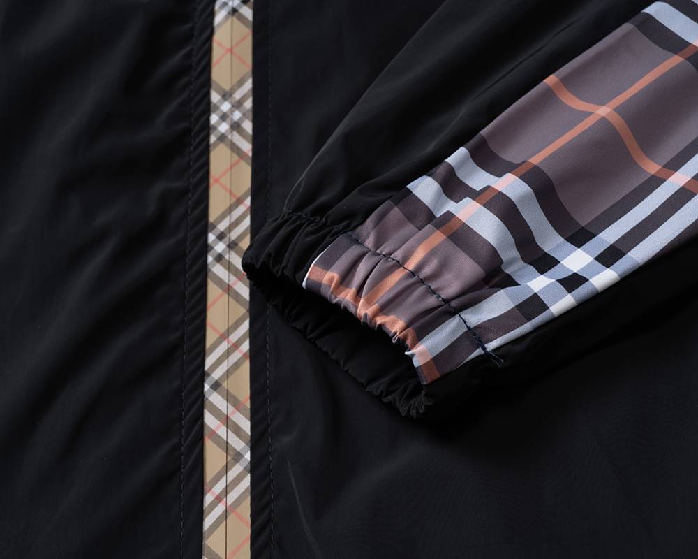 BURBERRY バーバリー メンズ ジャケット ブルゾン MA 1 ボマージャケット ナイロン ロゴワッペン ダブルジップ ブラック M 3XL - 画像 2