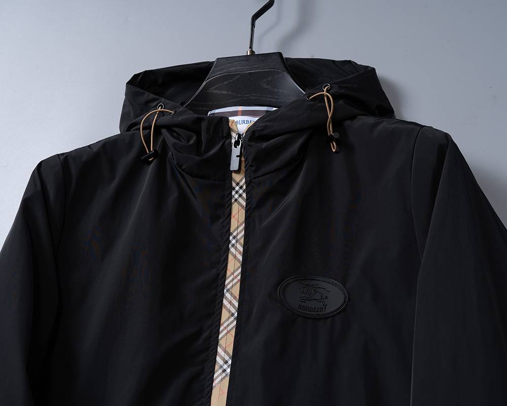 BURBERRY バーバリー メンズ ジャケット ブルゾン MA 1 ボマージャケット ナイロン ロゴワッペン ダブルジップ ブラック M 3XL - 画像 9