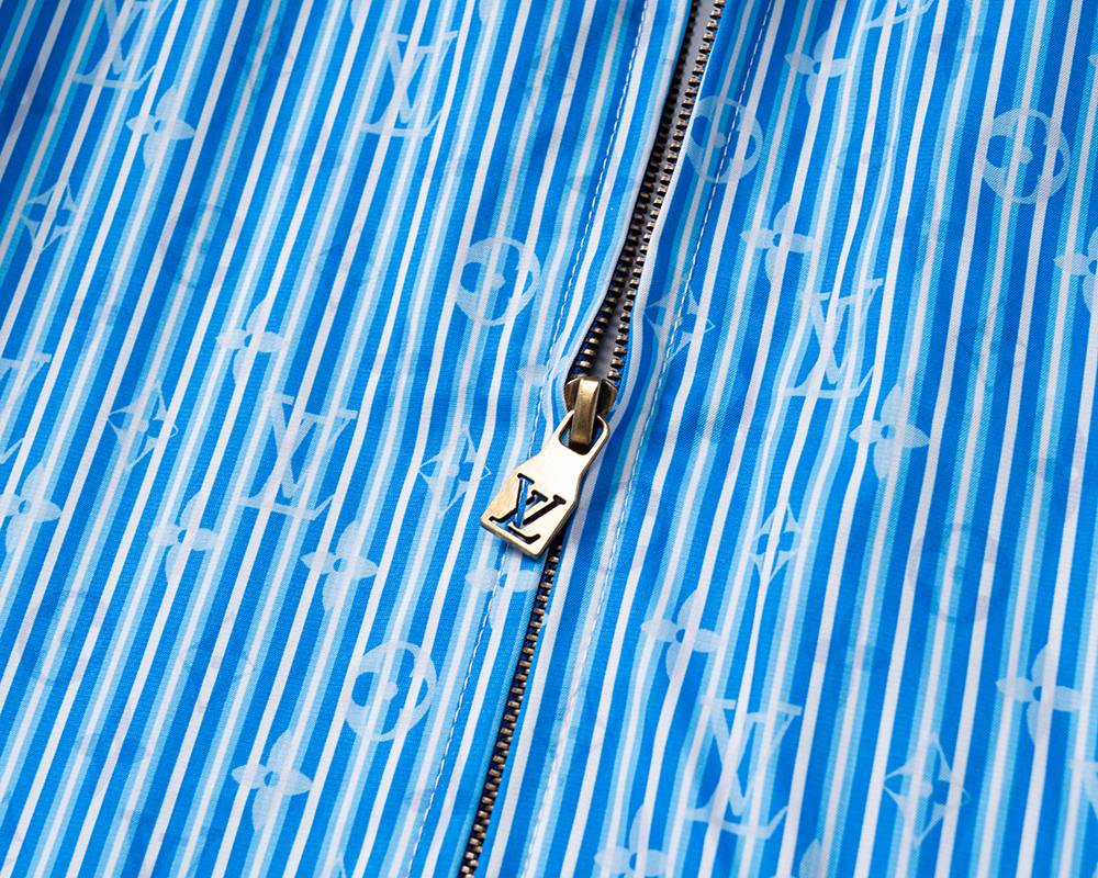 LOUIS VUITTON メンズ ジャケット ブルゾン ナイロン デザインストライプ マウンテンパーカー 秋冬 ブルー - 画像 2