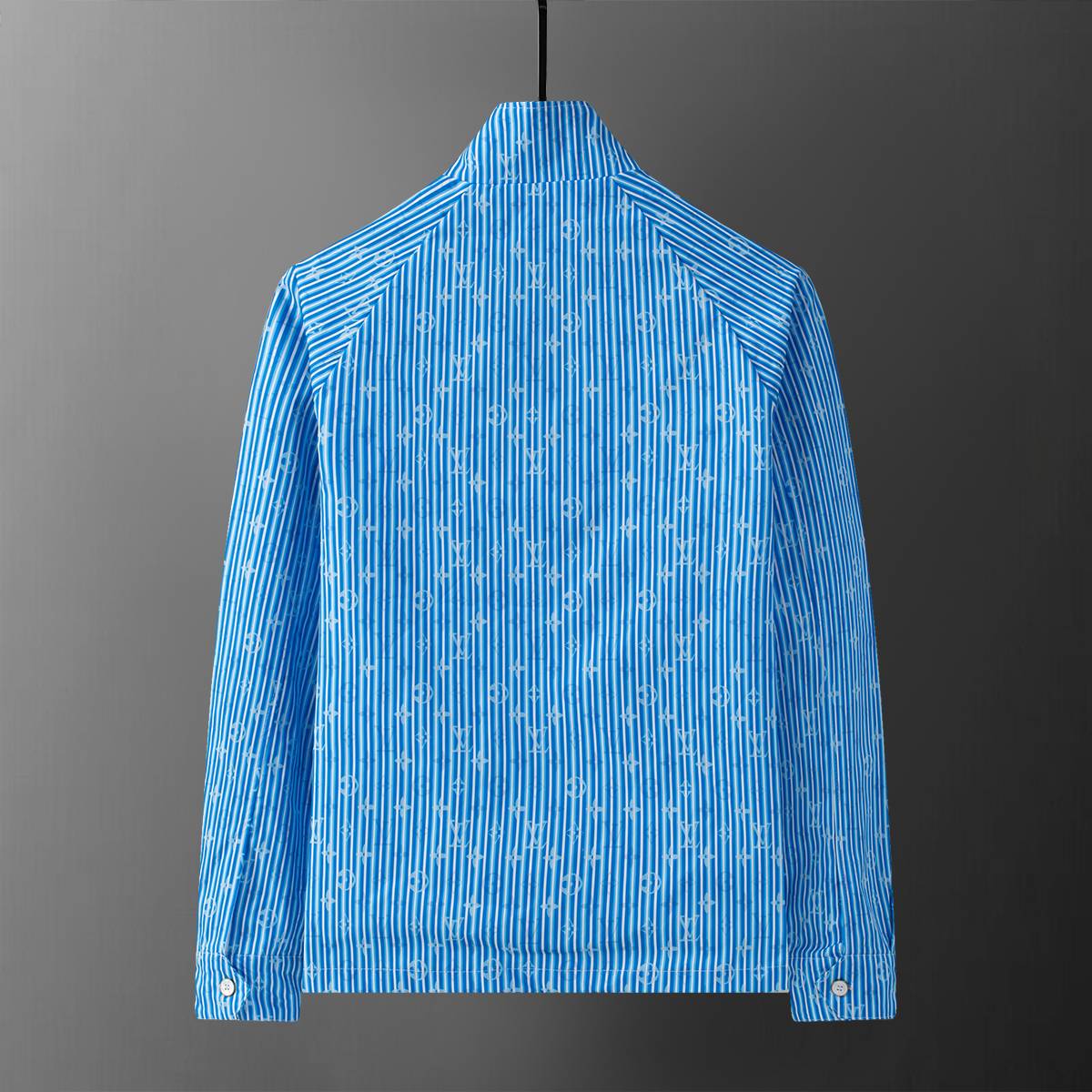 LOUIS VUITTON メンズ ジャケット ブルゾン ナイロン デザインストライプ マウンテンパーカー 秋冬 ブルー - 画像 8
