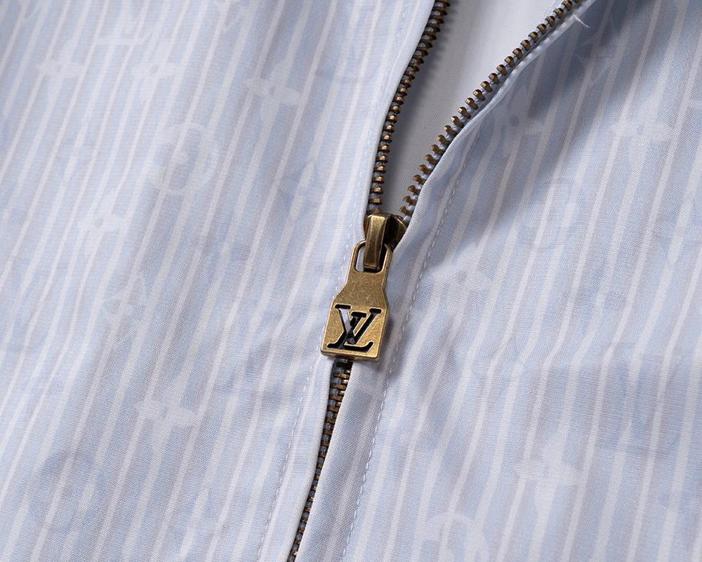 LOUIS VUITTON メンズ ジャケット スタンドカラージャケット ナイロン ロゴプリント ファッション性 ブルー M 3XL - 画像 3