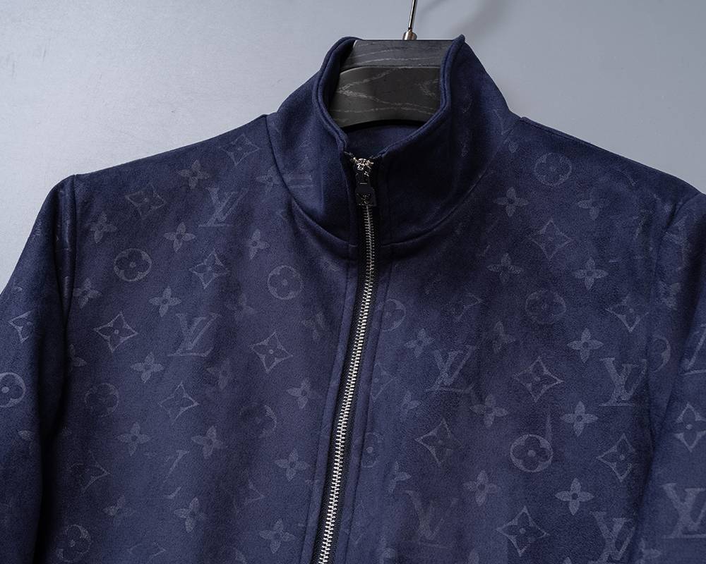 LV メンズ ジャケット ブルゾン MA 1 ナイロン ロゴプリント ダブルジップ フードなし ブラック M 3XL - 画像 10
