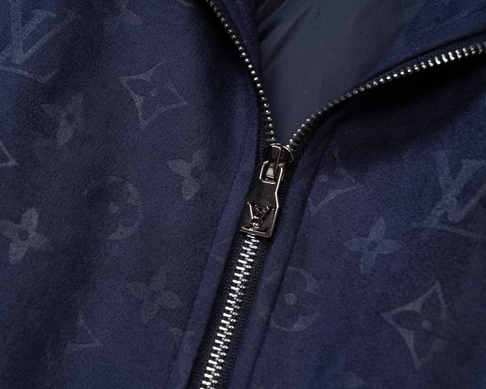 LV メンズ ジャケット ブルゾン MA 1 ナイロン ロゴプリント ダブルジップ フードなし ブラック M 3XL - 画像 14