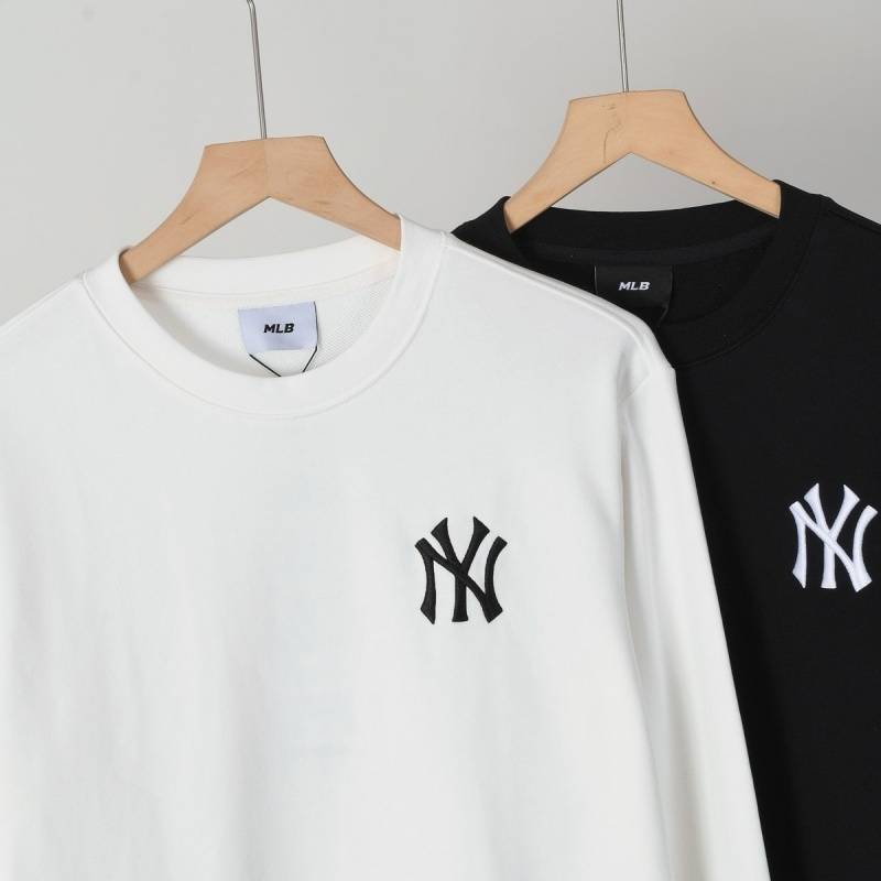 MLB メンズ スウェット トレーナー クルーネックスウェット ロゴプリント オーバーサイズ ブラック - 画像 7