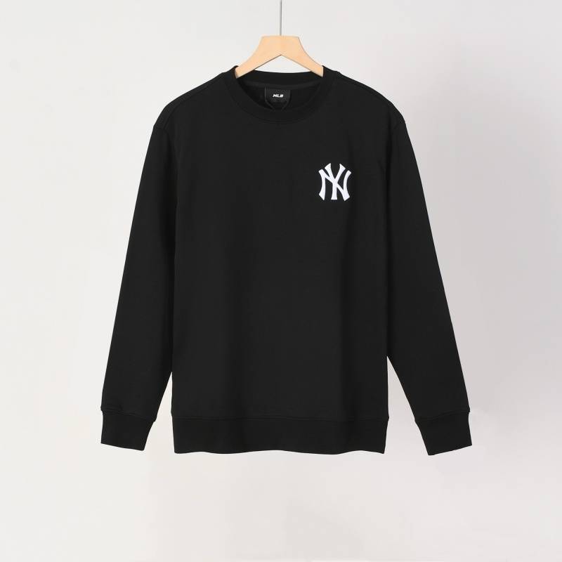 MLB メンズ スウェット トレーナー クルーネックスウェット ロゴプリント オーバーサイズ ブラック - 画像 9