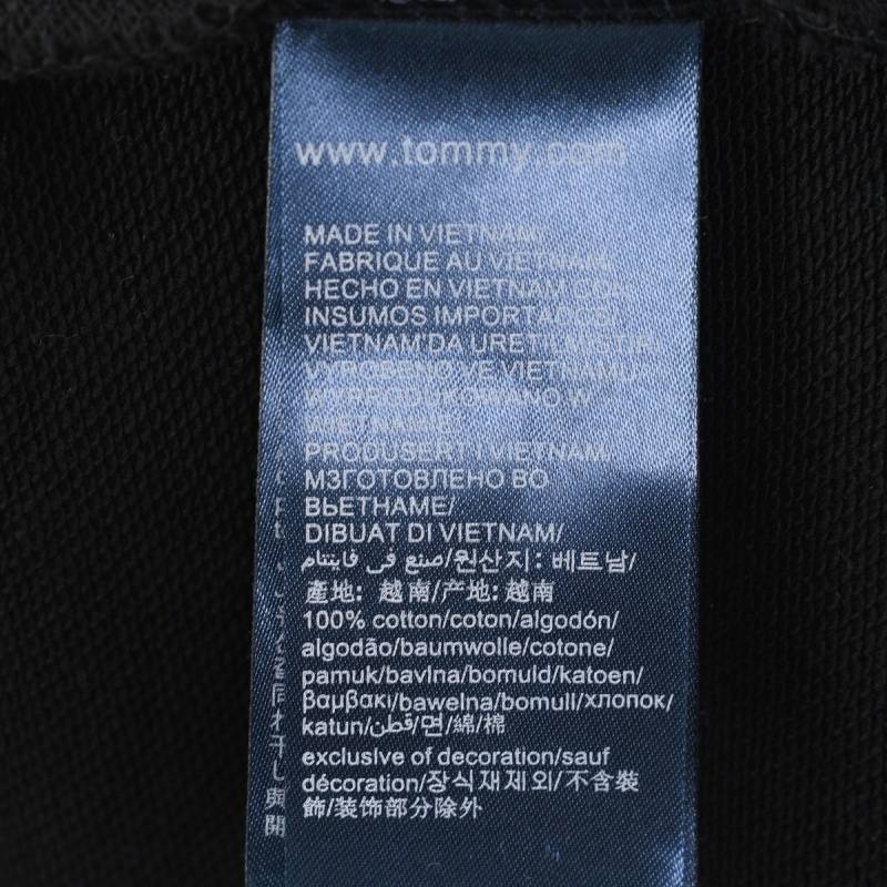 TOMMY HILFIGER トミーヒルフィガー メンズ クルーネックスウェット ロゴプリント フロントロゴ リブ仕様 ブラック ホワイト グレー - 画像 3