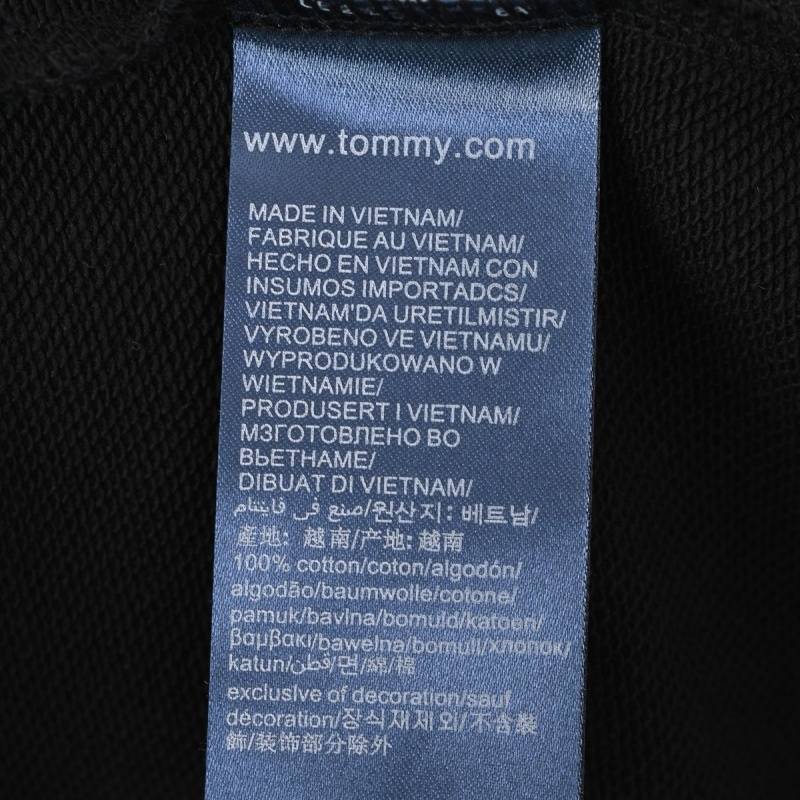 TOMMY HILFIGER メンズ スウェット トレーナー クルーネックスウェット ロゴプリント フロントロゴ リブ仕様 ブラック - 画像 3