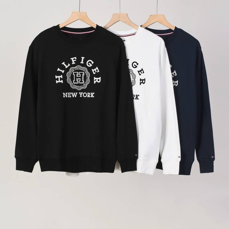 TOMMY HILFIGER メンズ スウェット トレーナー クルーネックスウェット ロゴプリント フロントロゴ リブ仕様 ブラック - 画像 10