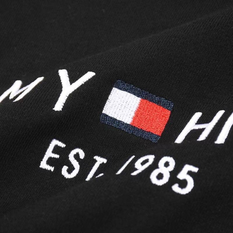 TOMMY HILFIGER メンズ スウェット トレーナー クルーネックスウェット ロゴプリント リブ仕様 フレンドリーな秋冬コーデ ホワイト - 画像 4