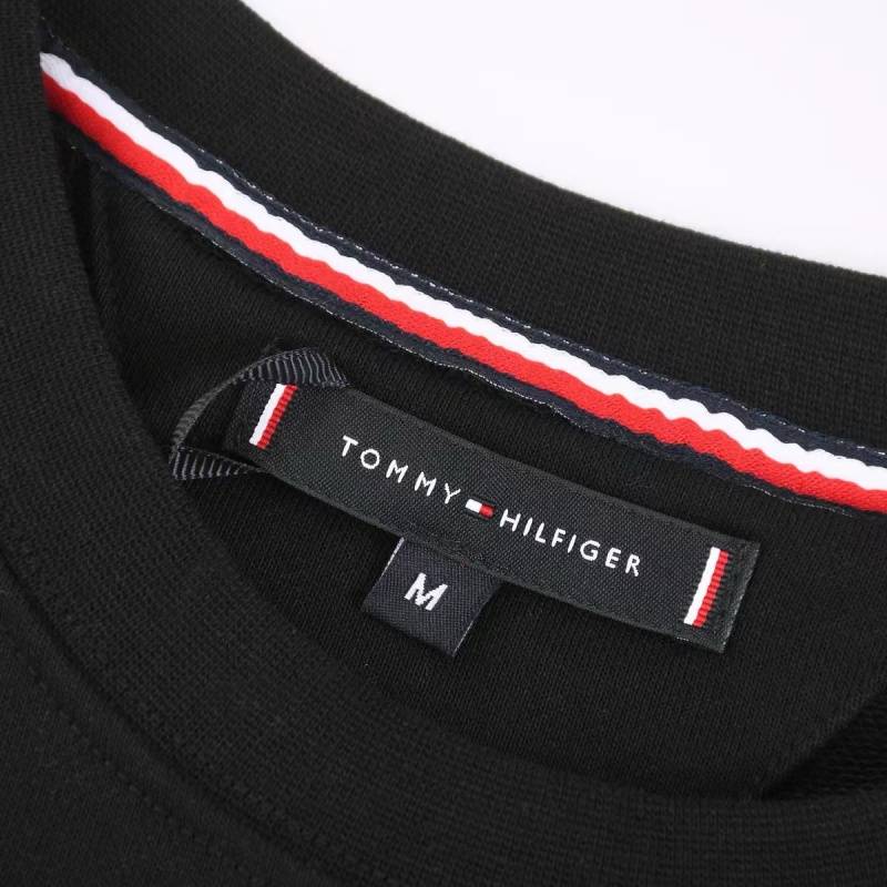 TOMMY HILFIGER メンズ スウェット トレーナー クルーネックスウェット ロゴプリント リブ仕様 フレンドリーな秋冬コーデ ホワイト - 画像 5
