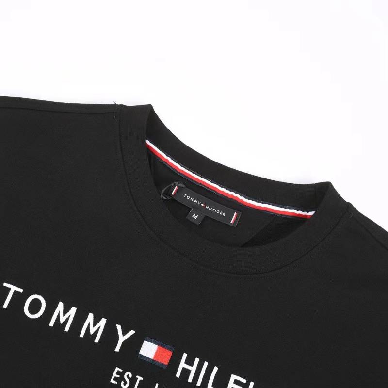 TOMMY HILFIGER メンズ スウェット トレーナー クルーネックスウェット ロゴプリント リブ仕様 フレンドリーな秋冬コーデ ホワイト - 画像 6