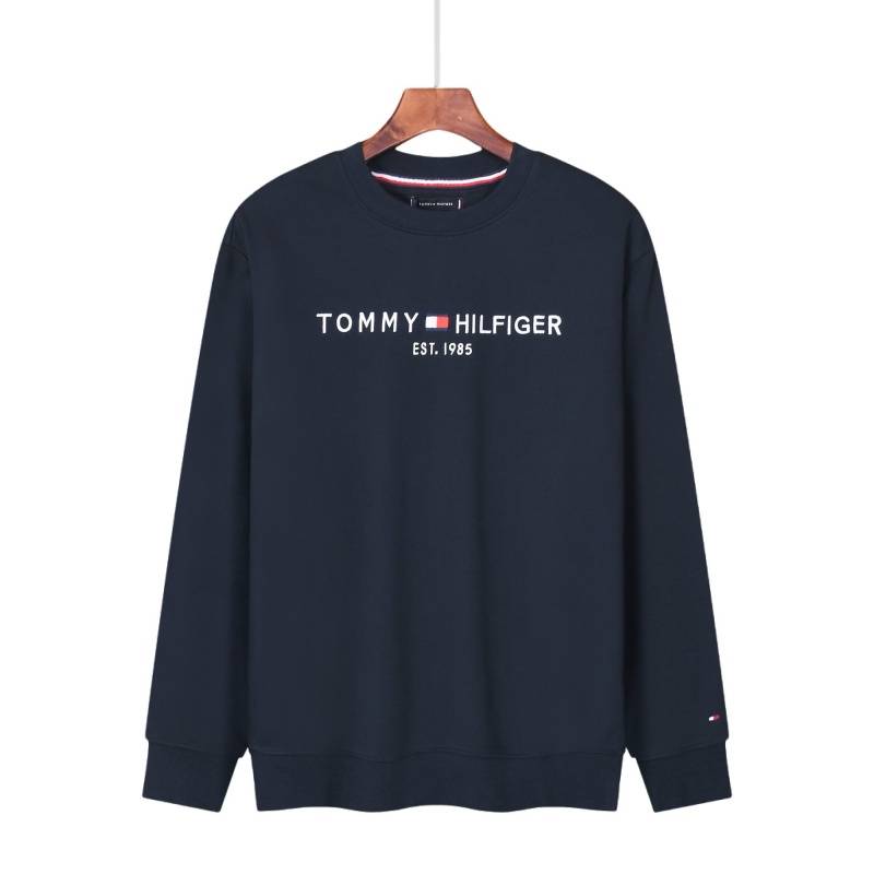 TOMMY HILFIGER メンズ スウェット トレーナー クルーネックスウェット ロゴプリント リブ仕様 フレンドリーな秋冬コーデ ホワイト - 画像 7