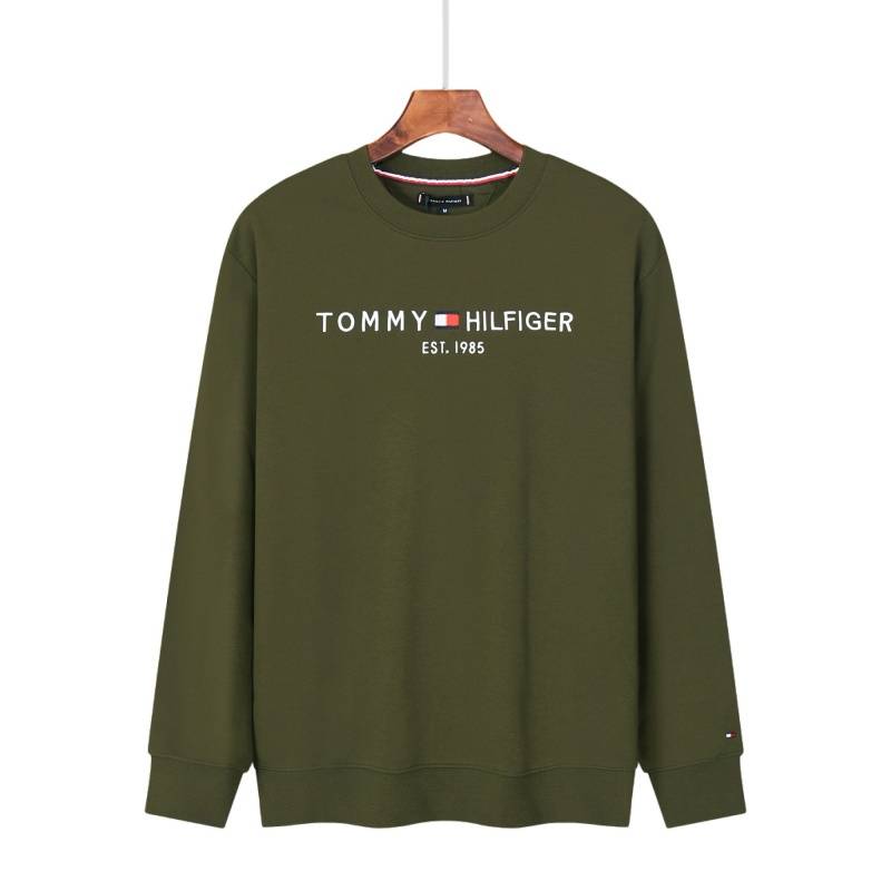 TOMMY HILFIGER メンズ スウェット トレーナー クルーネックスウェット ロゴプリント リブ仕様 フレンドリーな秋冬コーデ ホワイト - 画像 8