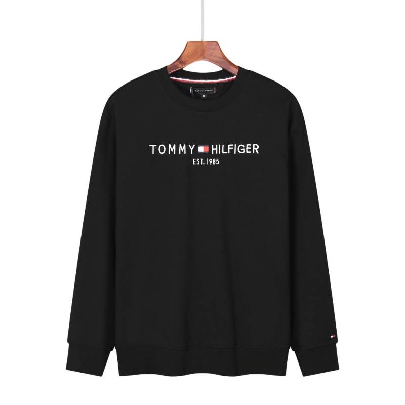 TOMMY HILFIGER メンズ スウェット トレーナー クルーネックスウェット ロゴプリント リブ仕様 フレンドリーな秋冬コーデ ホワイト - 画像 10