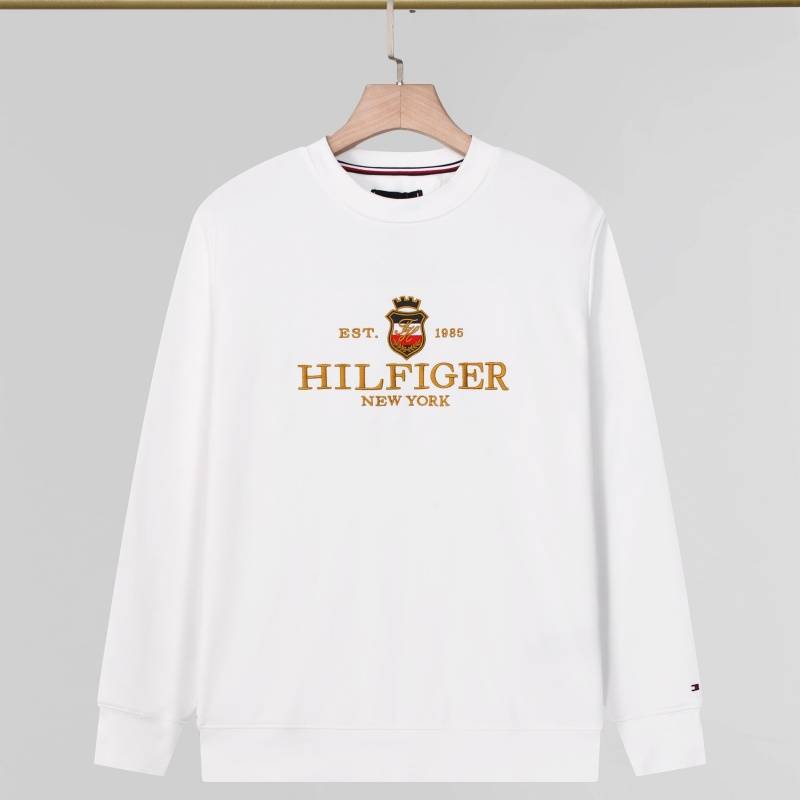 TOMMY HILFIGER トミーヒルフィガー メンズ クルーネックスウェット ロゴプリント フロントロゴ リブ仕様 オーバーサイズ ブラック グレー - 画像 9