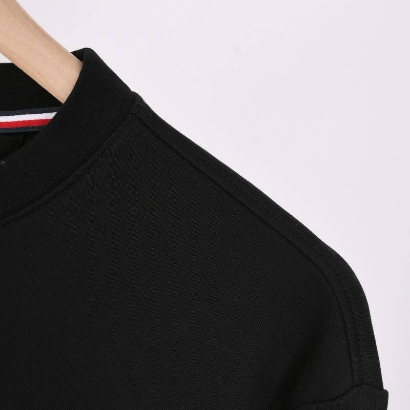 TOMMY HILFIGER トミー フィガー メンズ スウェット トレーナー クルーネックスウェット ロゴプリント フロントロゴ リブ仕様 ブラック レッド - 画像 3