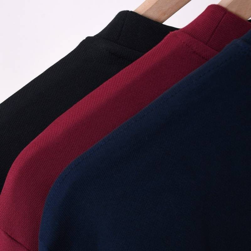 TOMMY HILFIGER トミー フィガー メンズ スウェット トレーナー クルーネックスウェット ロゴプリント フロントロゴ リブ仕様 ブラック レッド - 画像 4