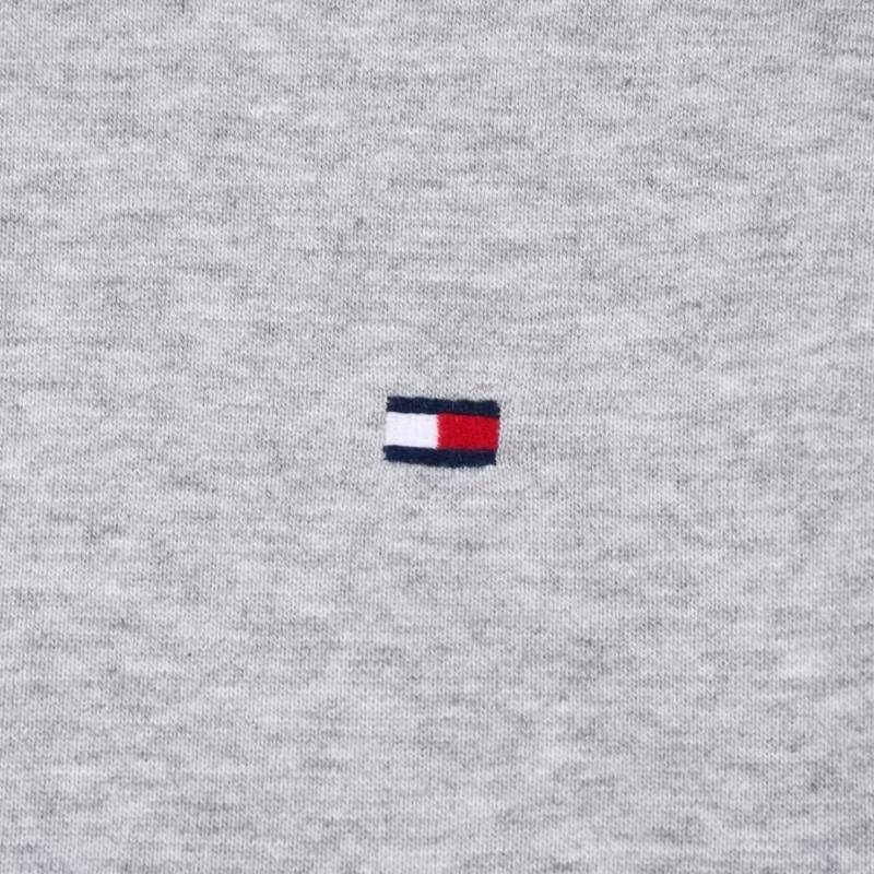 TOMMY HILFIGER トミーヒルフィガー メンズ クルーネックスウェット ロゴプリント フロントロゴ メンズ ロング丈 ヘビーウェイト グレー - 画像 6
