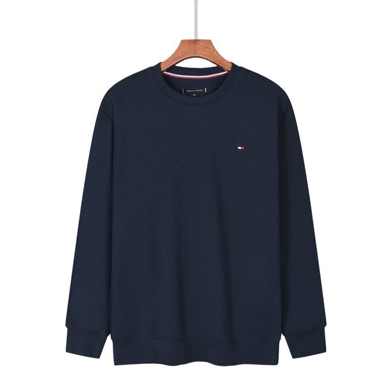 TOMMY HILFIGER トミーヒルフィガー メンズ クルーネックスウェット ロゴプリント フロントロゴ メンズ ロング丈 ヘビーウェイト グレー - 画像 7
