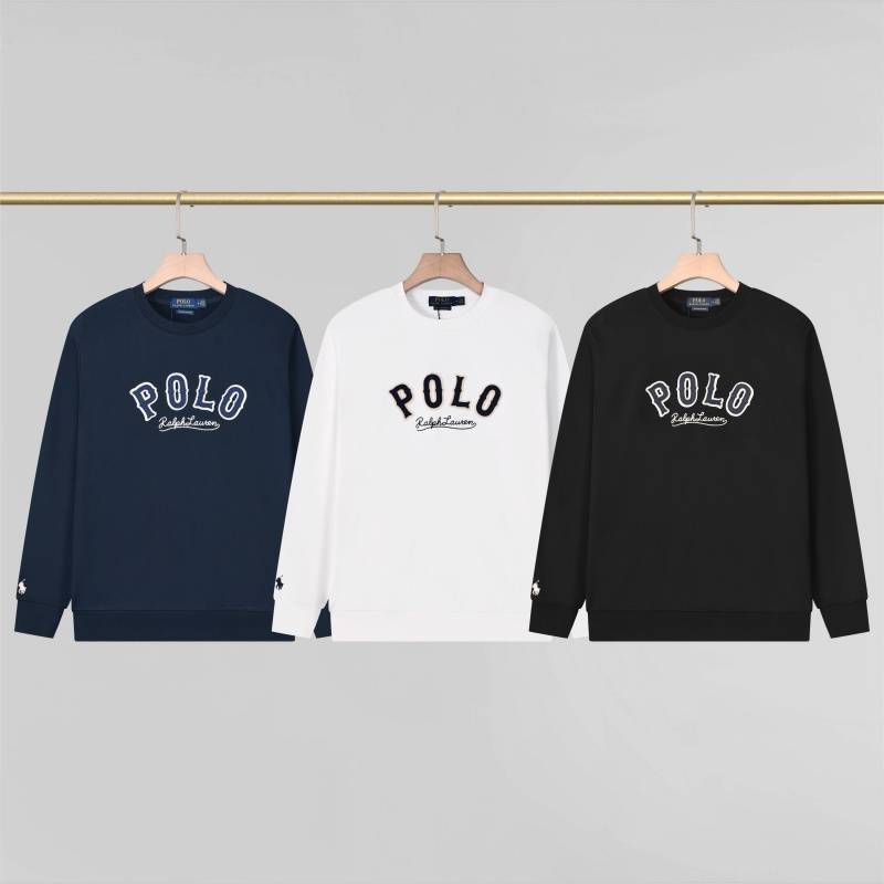 POLO RALPH LAUREN メンズ スウェット トレーナー ロゴプリント クルーネック ヘビーウェイト ブラック - 画像 12