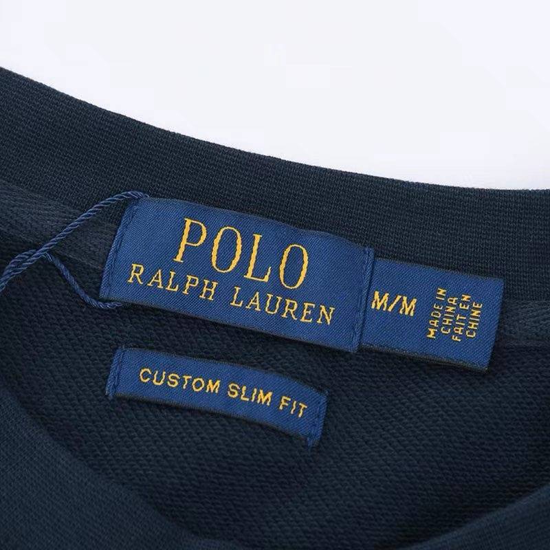 POLO RALPH LAUREN ポロラルフローレン メンズ スウェット トレーナー クルーネックスウェット 胸ロゴ ロゴ刺繍 リブ仕様 ミディアムグレー - 画像 6