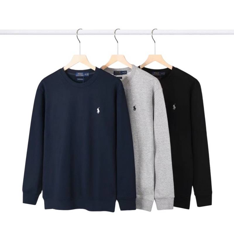 POLO RALPH LAUREN ポロラルフローレン メンズ スウェット トレーナー クルーネックスウェット 胸ロゴ ロゴ刺繍 リブ仕様 ミディアムグレー - 画像 9