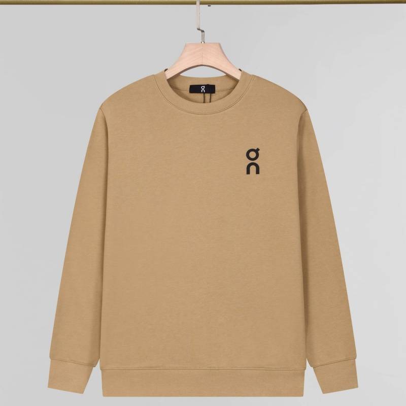 ON 100 COTTON メンズ クルーネックスウェット ロゴプリント リブ仕様 ファッショナブルな秋冬コーデ ブラック - 画像 9