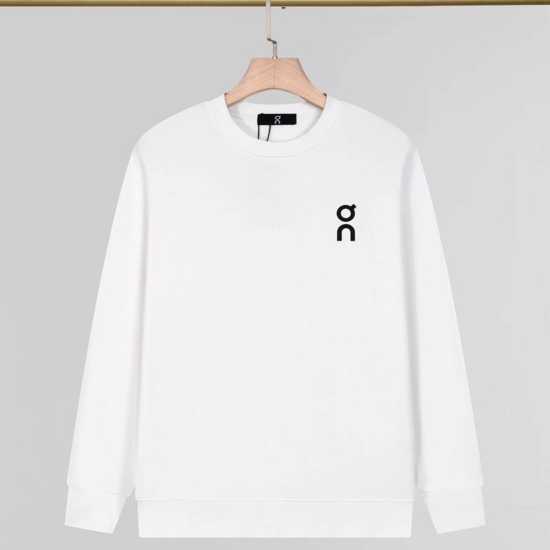 ON 100 COTTON メンズ クルーネックスウェット ロゴプリント リブ仕様 ファッショナブルな秋冬コーデ ブラック - 画像 10