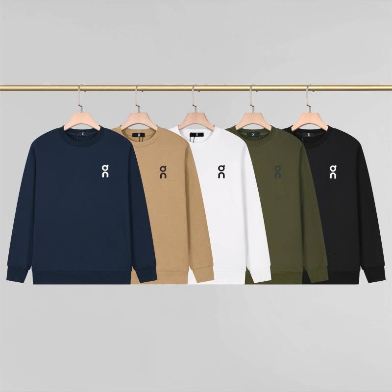 ON 100 COTTON メンズ クルーネックスウェット ロゴプリント リブ仕様 ファッショナブルな秋冬コーデ ブラック - 画像 12